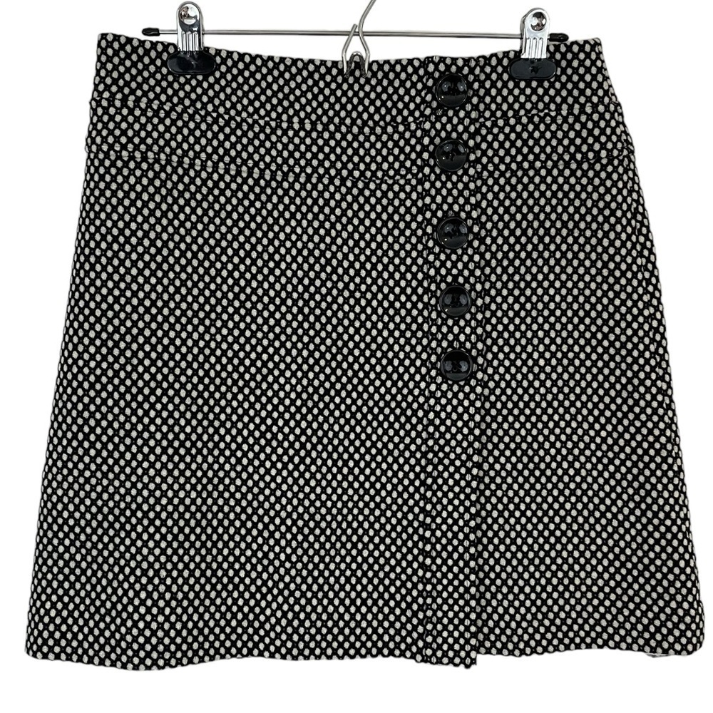 Talbots Black and White Polka Dot Mini Skirt